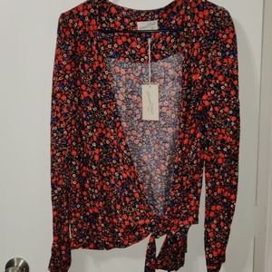 ❤️ Floral Universal Thread Cardigan  Blouse Sz L